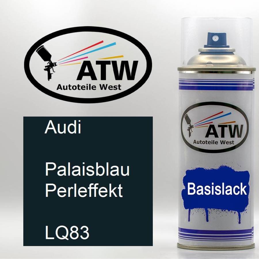 Audi, Palaisblau Perleffekt, LQ83: 400ml Sprühdose, von ATW Autoteile West.